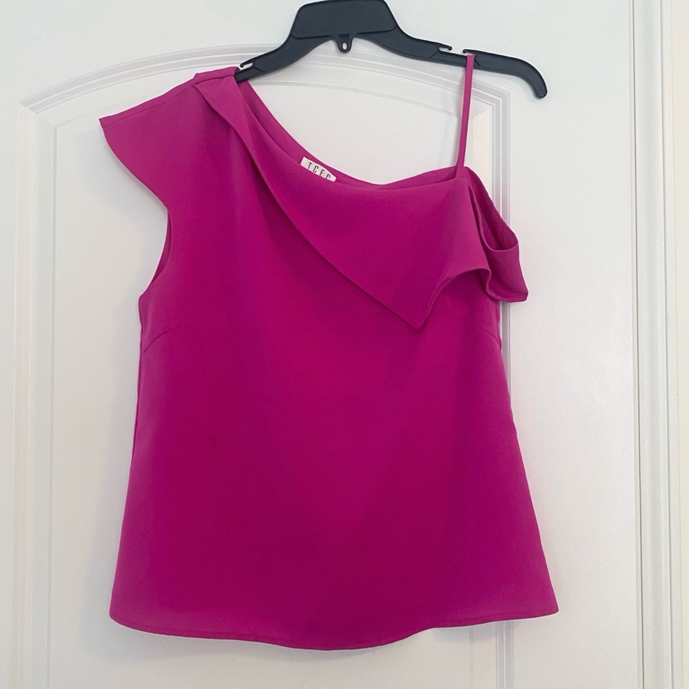 TCEC Fuchsia One-Shoulder Blouse